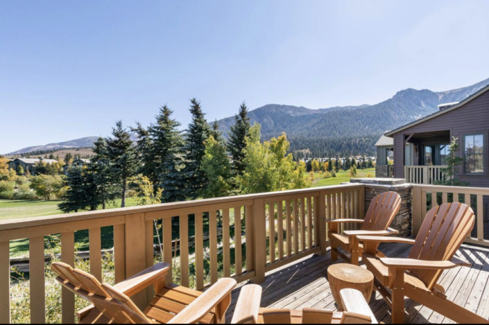 Mountain view from a vacation rental deck