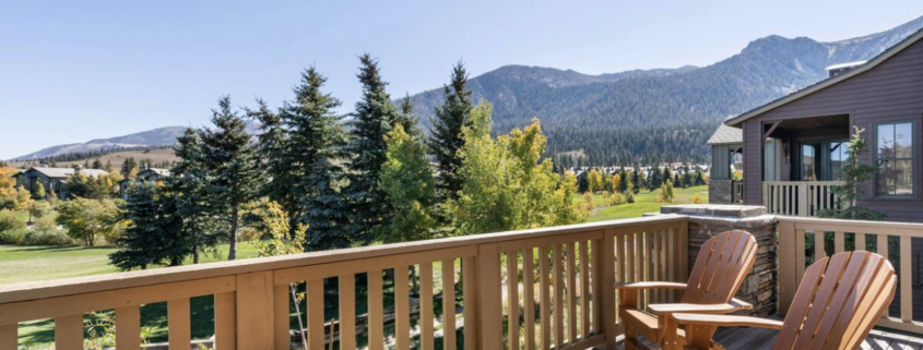 Mountain view from a vacation rental deck