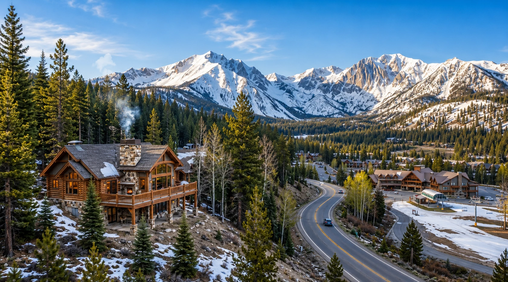 Mammoth Lakes rentals near Canyon Lodge with mountain and ski lift views